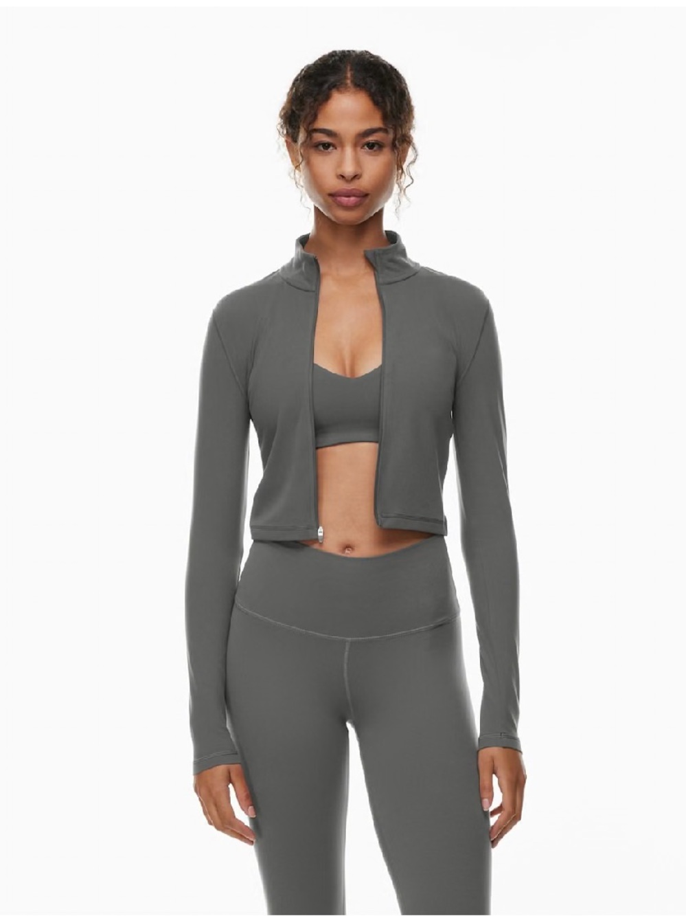 Aritizia Golden Butter Zip Up Jacket in Coal Grey size Small